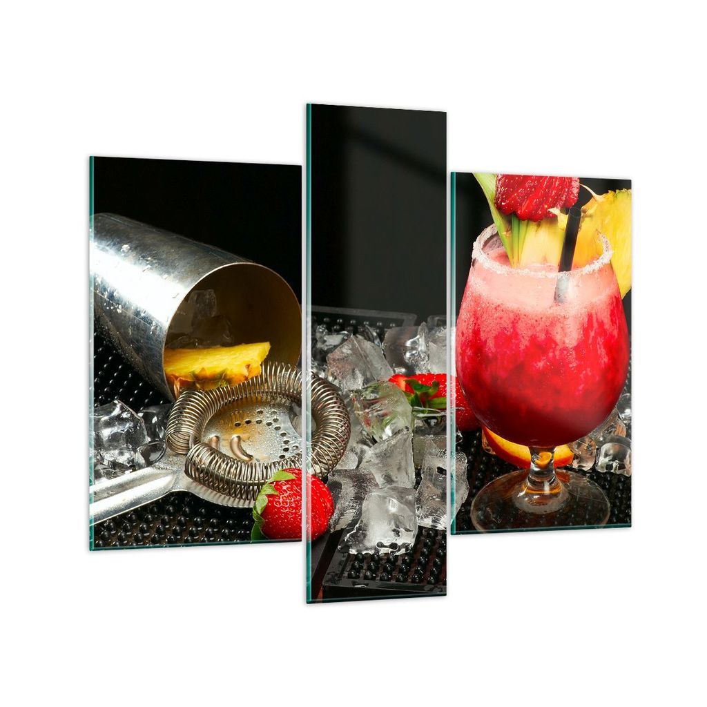 Bilder auf glas - Alkohol aperitif cocktail getränk - 95x80cm - Glasbilder - Wandbilder - Kunstdruck - zum Aufhängen bereit - Wanddekoration aus ...