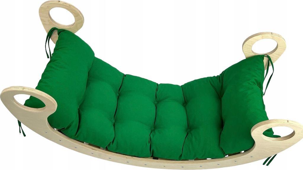 Kinderwippe Dekokissen Grün XL - 120 x 60 x 8 cm, für Jungen und Mädchen ab 6 Monaten, mit hochwertiger Schaumstoff- und Stoffverarbeitung