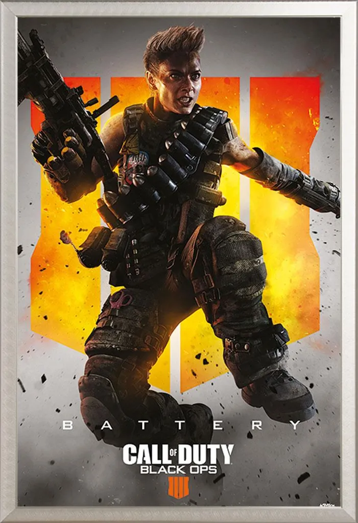 Poster Call Of Duty encadré sous vitre acrylique cadre alu anti-poussière