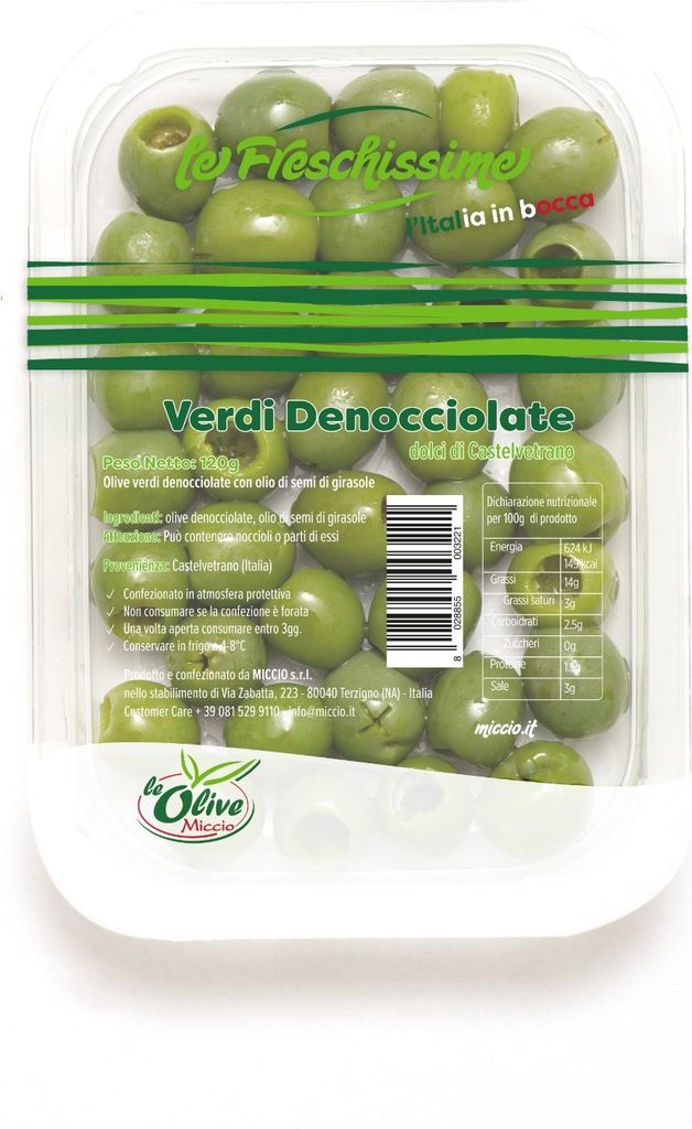 Oliwa z oliwek Verdi Denocciolat 120gr opk - Miccio Zdjęcie produktu 