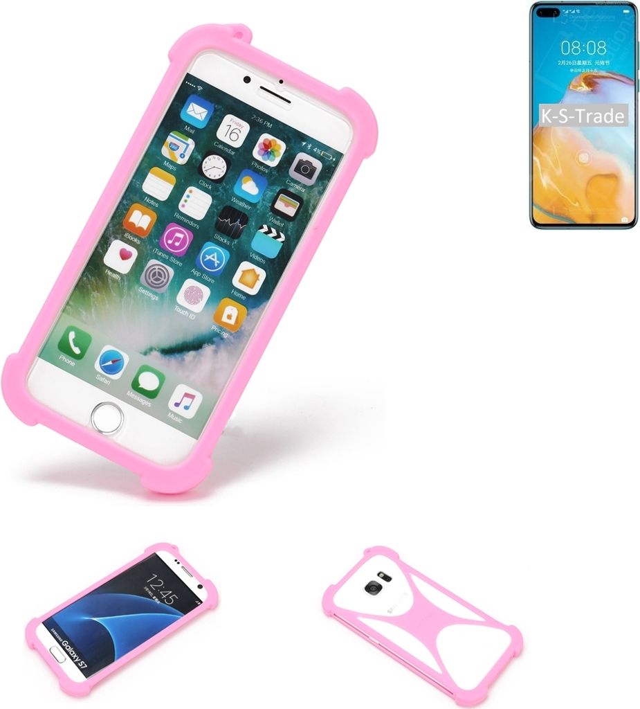 K-S-Trade Handy Hülle kompatibel mit Huawei P40 4G Schutz Hülle Bumper Silikon Schutz Hülle Cover Case Silikoncase Silikonbumper TPU Softcase