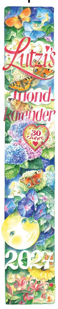 Mondkalender 2027 lang, handgemalt, mit genauen Produktbild 