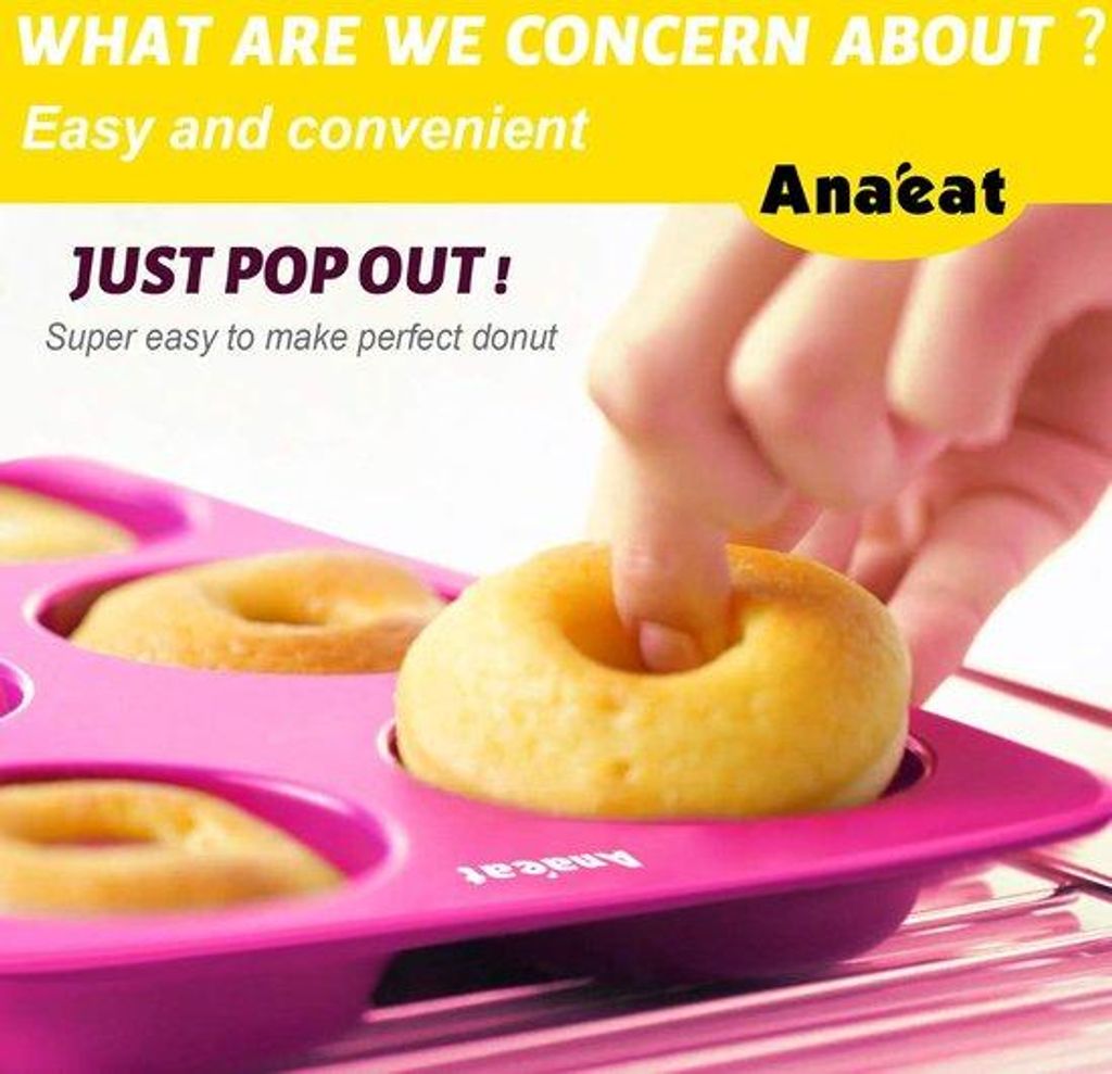 Silikonische donut-bakvormen, 3 stuks, anti-aanbaklaag, oven- en vaatwasmachinebestendig, meerkleurig, voor donuts, muffins, cake, koekjes, bagels