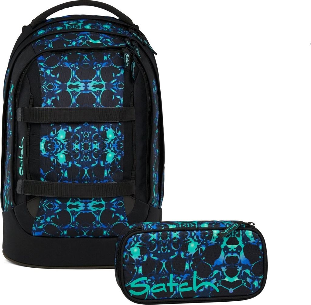 Satch Schulrucksack-Set PACK Caleido Blue 2-teilig, ab 5. Klasse