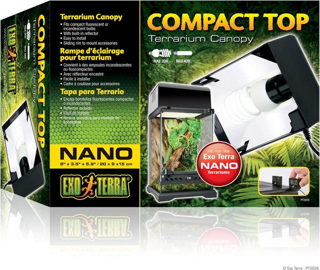 Coperchio Exo Terra Compact Top, Nano 20 x 15 x 9 cm Immagine del prodotto 