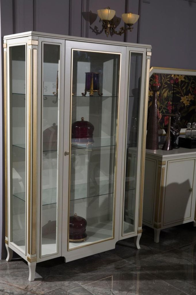 Design Esszimmer Set 8tlg Esstisch Stuhl Kommode Vitrine Hocker Ess Tische Holz