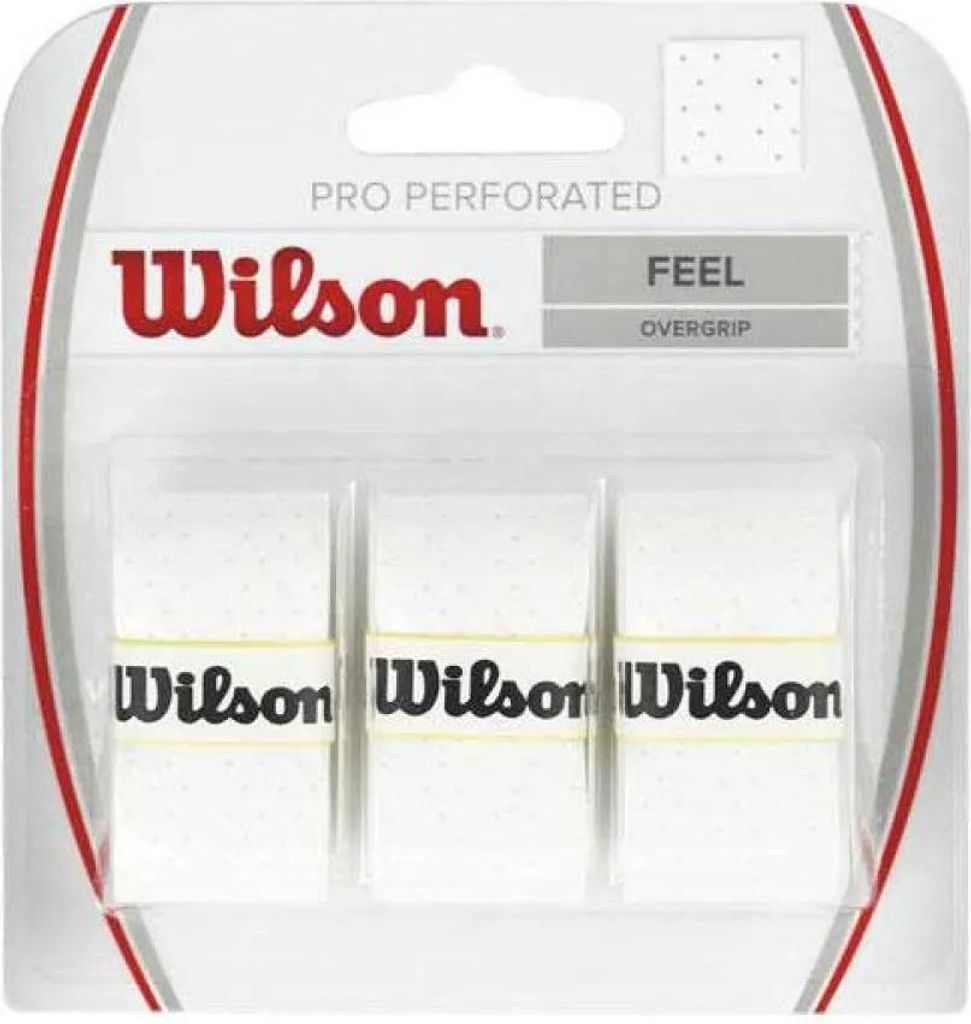 Wilson Pro Overgrip perforato 3er bianco Tennis - Immagine del prodotto 