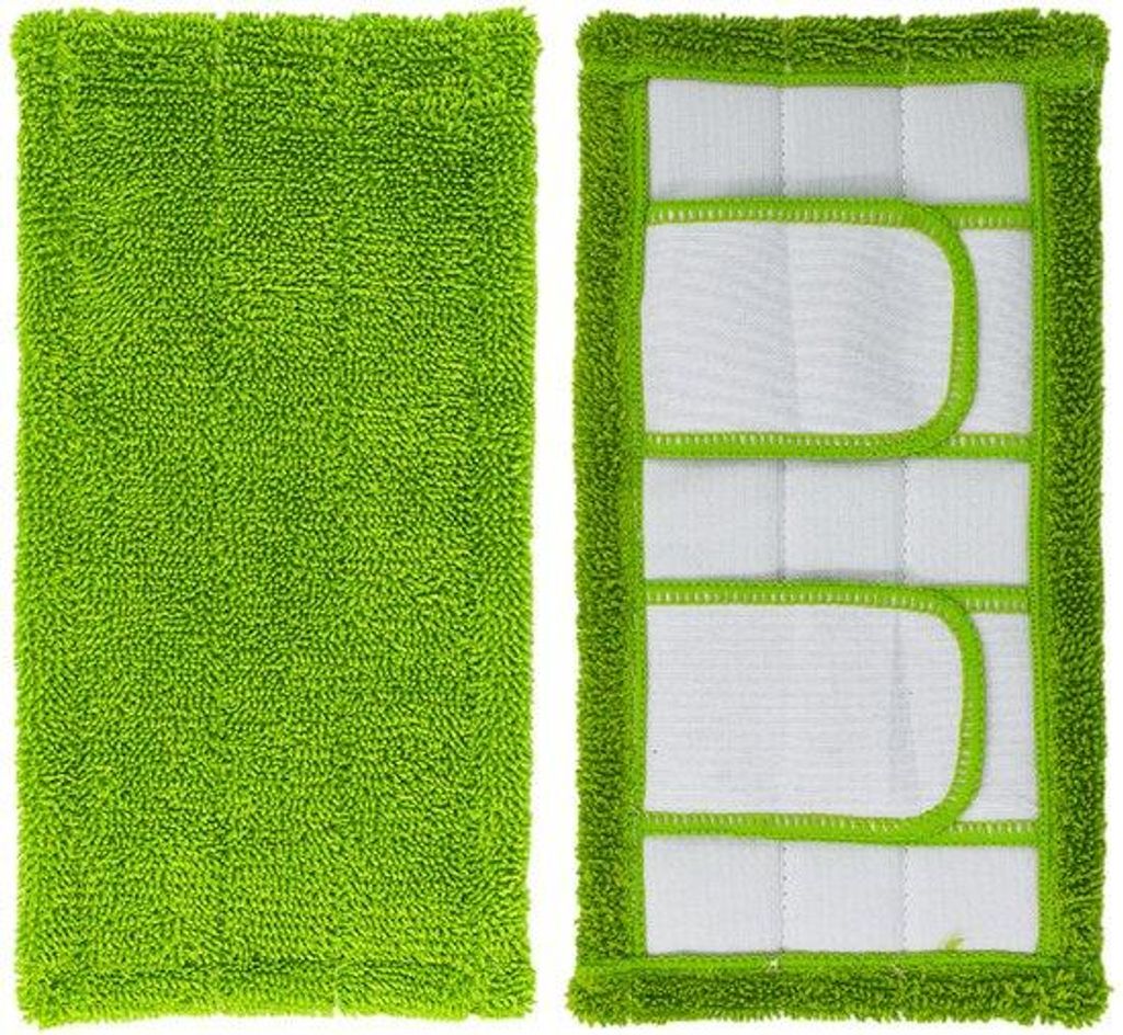Swiffer-vrije vlakmopdoekset, 2 Stück grün + 2 Stück blauw, für nasses und trockenes Befahren