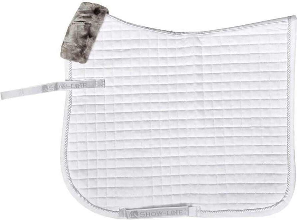 Bucas Show-Line Saddle Pad, Dressur Satteldecke, Schabracke, Farbe:Navy/Grey, Größe:Universal