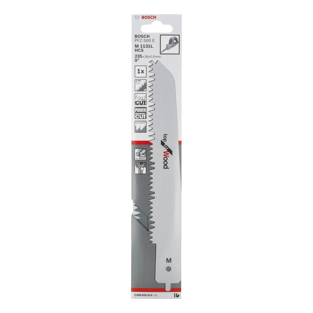 Lame de scie M 1131 L pour scie égoïne PFZ 500 E Bosch Image du produit 