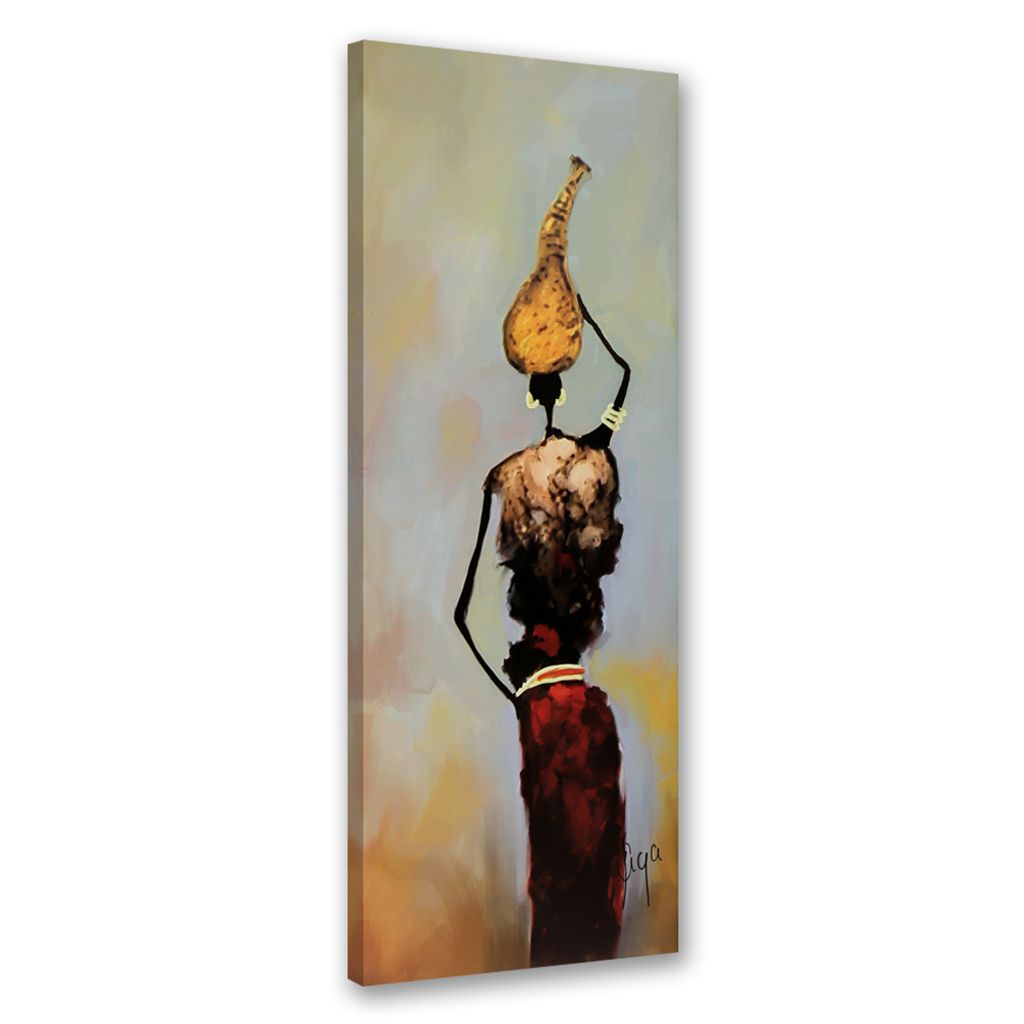 Leinwandbild Frau aus Afrika 40x120 Feeby Grau bild für die wand bereit zum aufhängen
