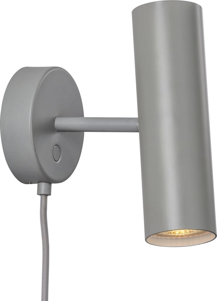 Mib Wandlampe Leselampe Ø 6 cm Grau