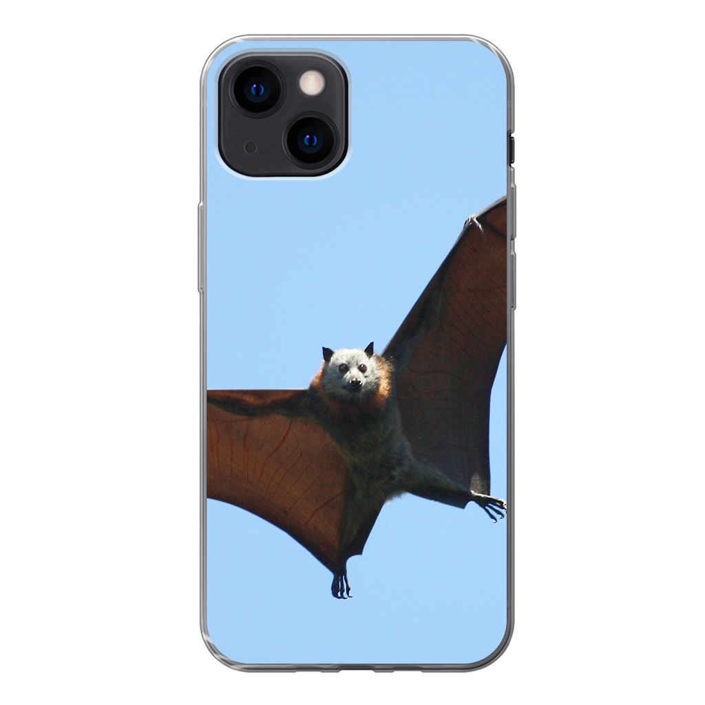 MuchoWow Handyhülle Schutzhülle Hülle für iPhone 13 mini Fledermaus - Luft - Flügel Silikon Softcase Handy Hülle - Softcase