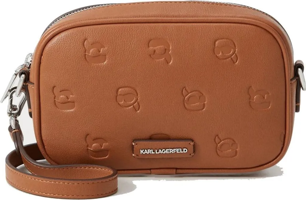 Petit Sac Bandoulière Femme Karl Lagerfeld Ikon Monogram Marron Luxe