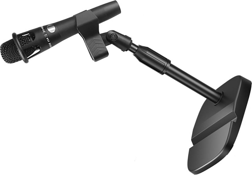 Desktop-Mikrofonständer, verstellbar, verhindert Verrutschen, Tisch-Mikrofonhalter mit Handy-Tablet-Steckplatz für Live-Streaming, Karaoke, Feder...