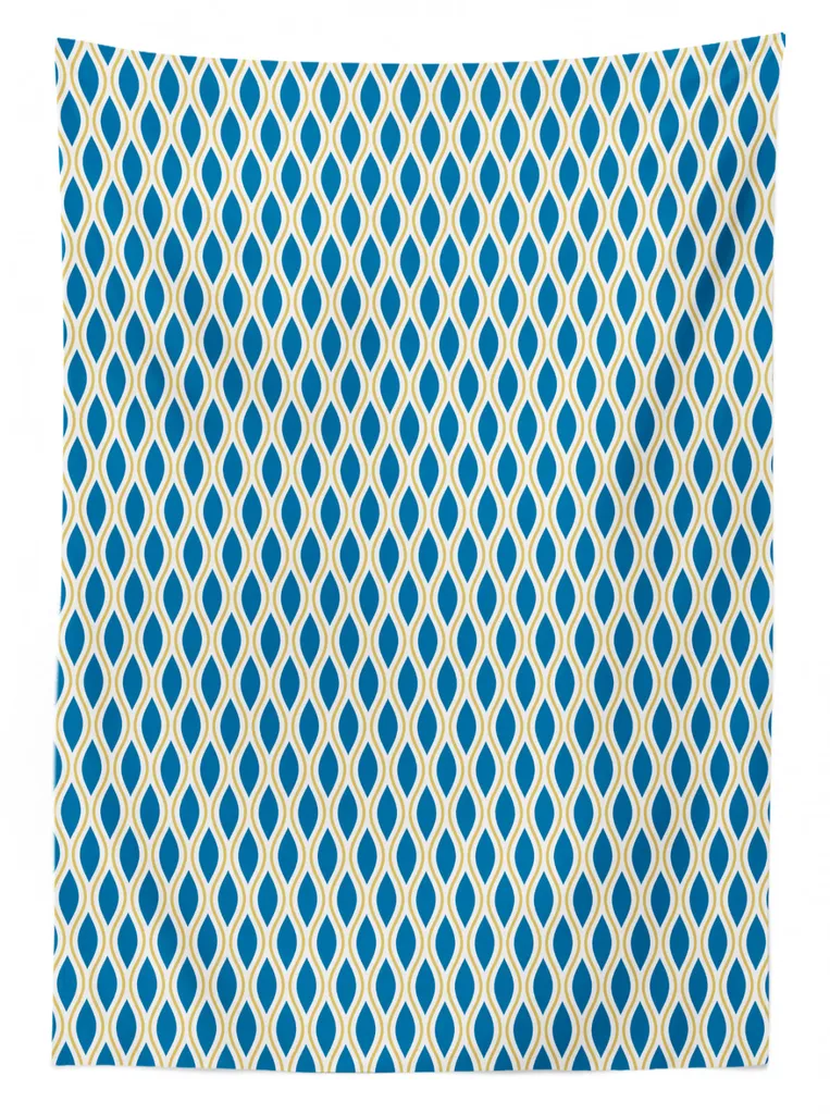 ABAKUHAUS Tovaglia Oceano Palme Spiaggia | 140x200 Cm Blu Turchese | Rettangolare Per Cucina E Sala Da Pranzo | Impermeabile E Anti Macchia