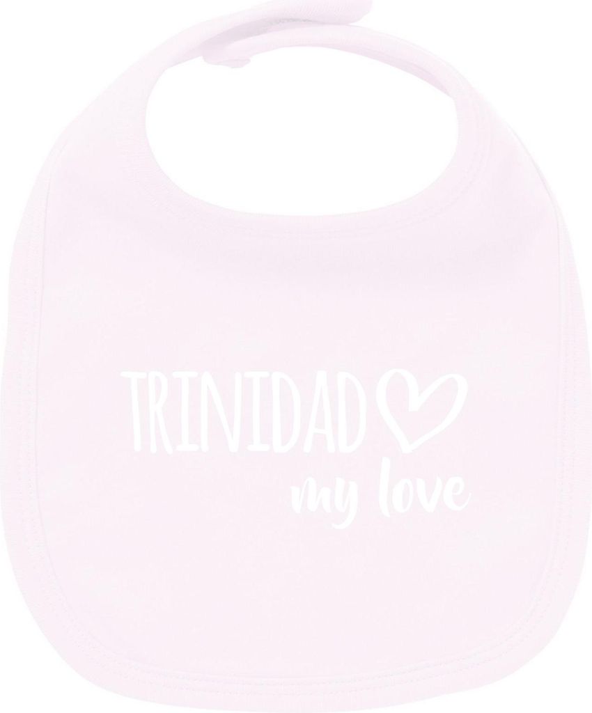 Huuraa Unisex Babylatz Trinidad my love Geschenk Babypink Baumwolle Trinidad Mitbringsel
