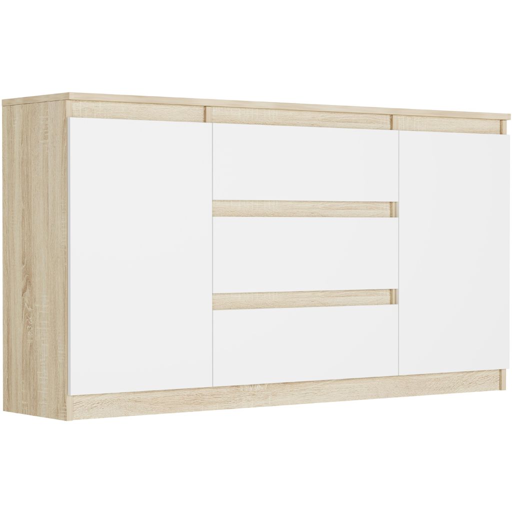 Kommode - Eiche Sonoma Mix - 140 x 40 x 76 cm - Modern Produktbild 