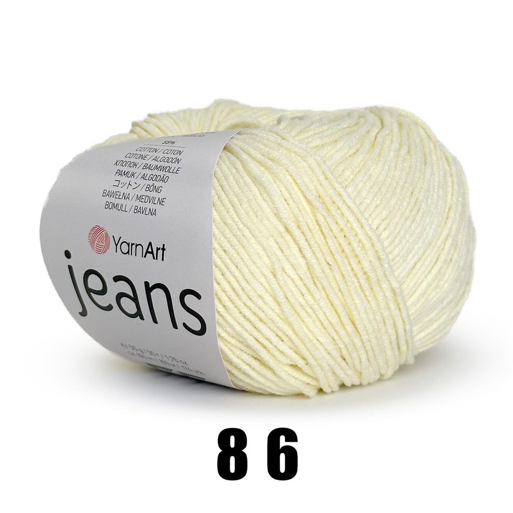 YarnArt Jeans (50g/160M) 86 helles gelb Produktbild 
