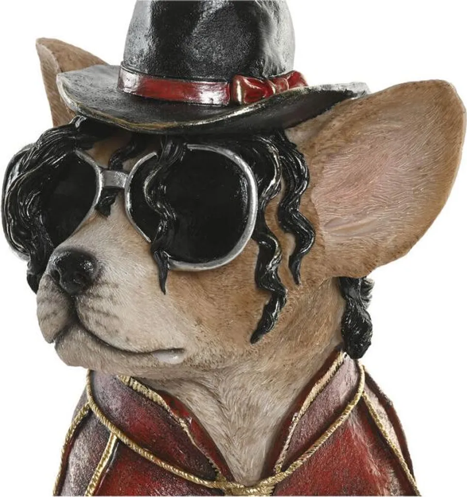Statuette de Chien Décorative Marron et Or - Figurine Home ESPRIT Chic