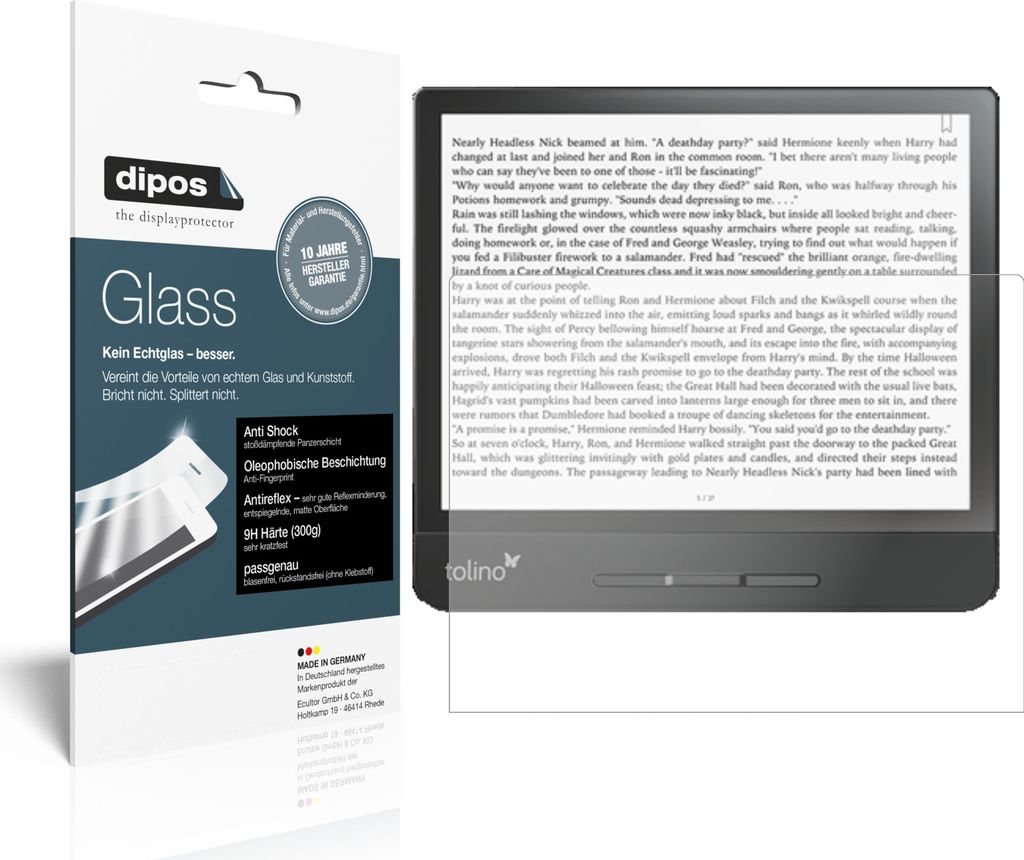 Schutzfolie für Tolino Vision 5 Panzerfolie matt Schutzpanzer Glasfolie flexibel
