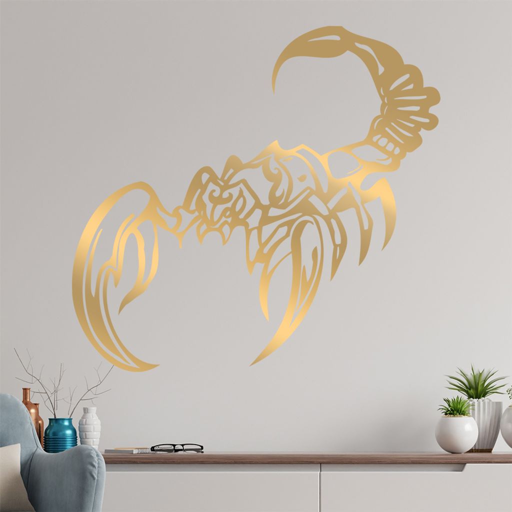 Skorpion Wandtattoo in 6 Größen - Wandaufkleber Wall Sticker - Dekoration, Küche, Wohnzimmer, Schlafzimmer, Badezimmer