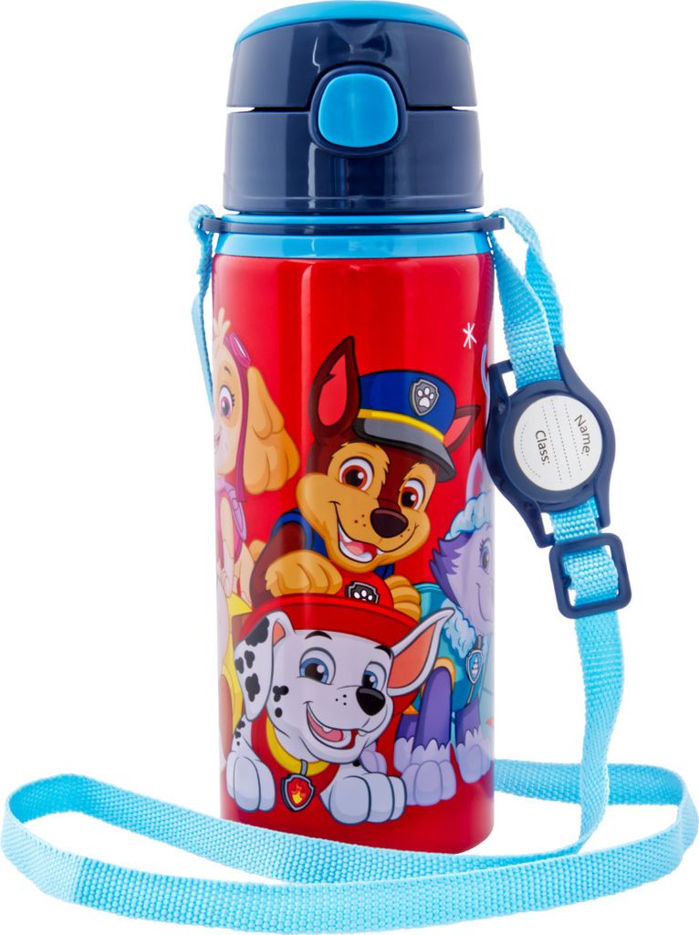 Kinder Trinkflasche 600ml Paw Patrol Tragegurt Aluminium Hunde Welpen