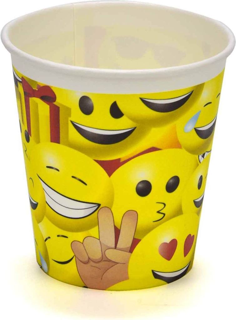 Emoji-Tassen 8 Stück 200ml - Einheitsgröße