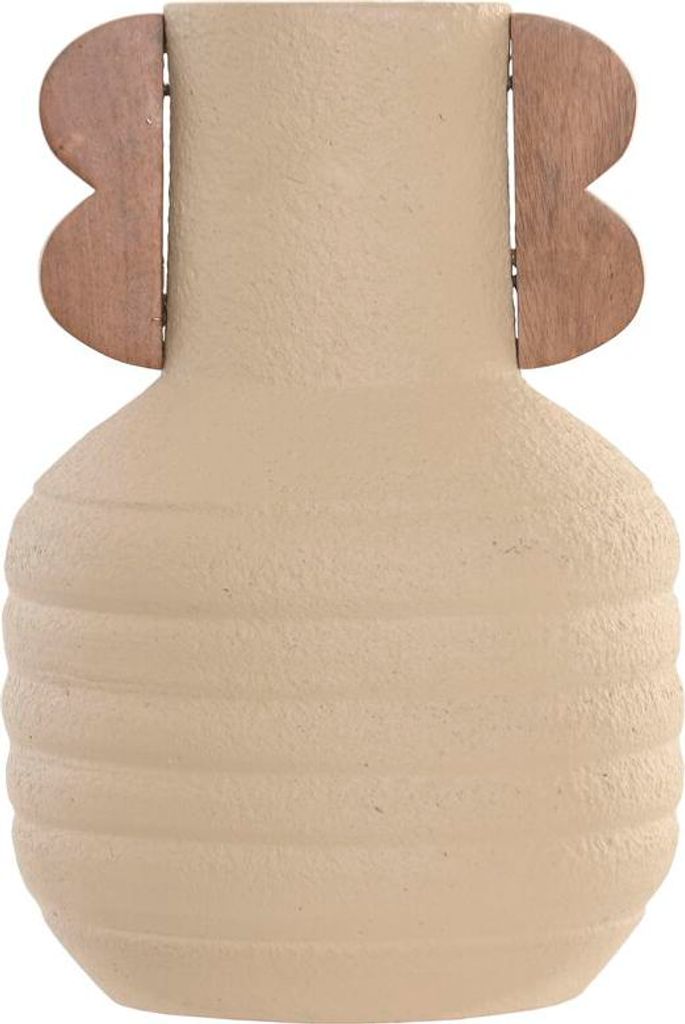 Vase Home ESPRIT Braun Beige Terrakotta Mango-Holz
