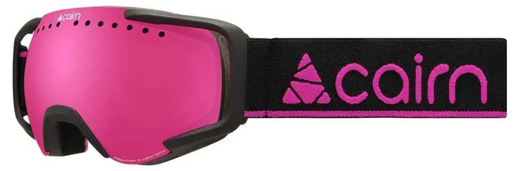 Masque de ski CAIRN Next SPX3000 Noir mat et Rose fluo pour le ski
