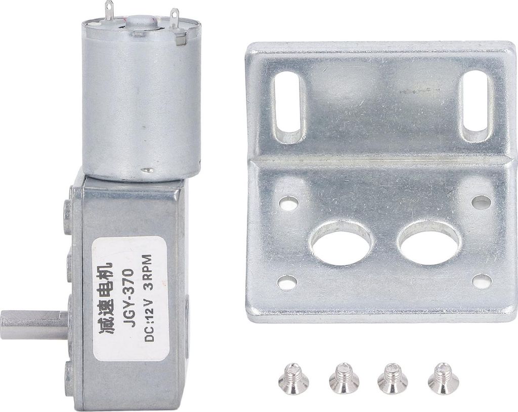 12-V-Gleichstrom-Getriebemotor, 12 mm Einwellen-Selbsthemmungs-Reversier-Schneckengetriebe-Drehzahlreduzierungsmotor, 4,25 kg¡€cm, 3 U/min
