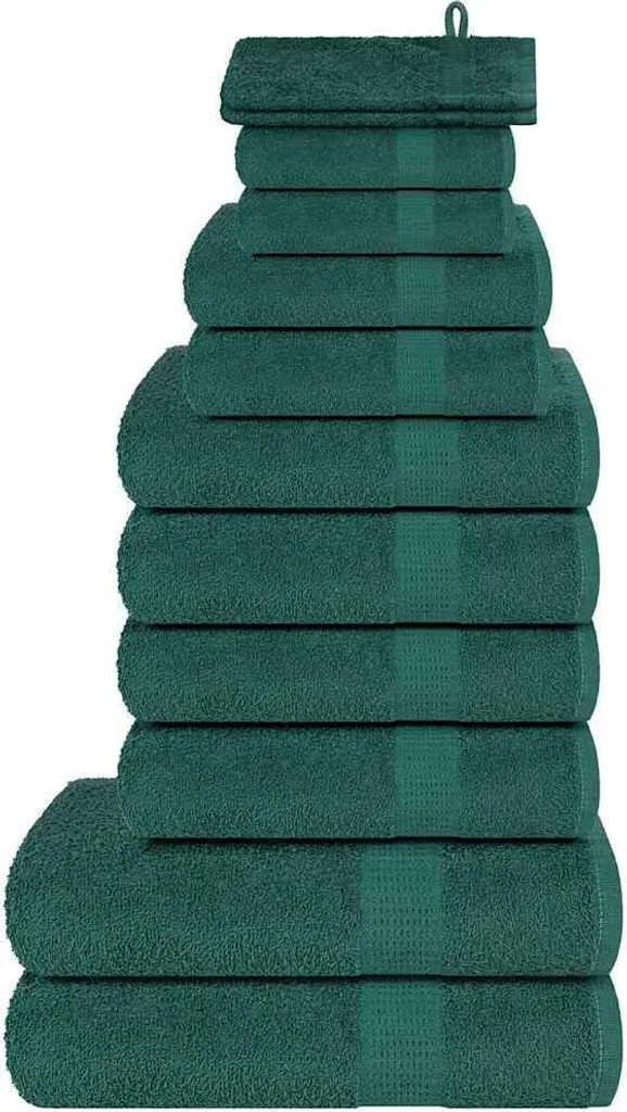Set 12 Asciugamani FROGN Verde Mela | Sicuri per la Pelle e Morbidi