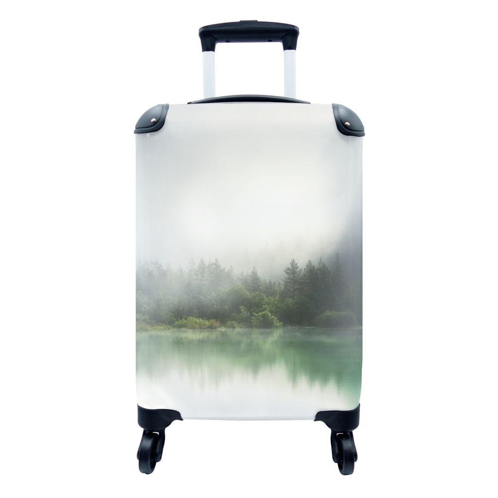 MuchoWow Koffer Handgepäck Trolley Rollkoffer Kleine Reisekoffer mit 4 Rollen - Dolomiten - Nebel - Wasser - Cabin Size < 55x40x23 cm & 55x40x20...