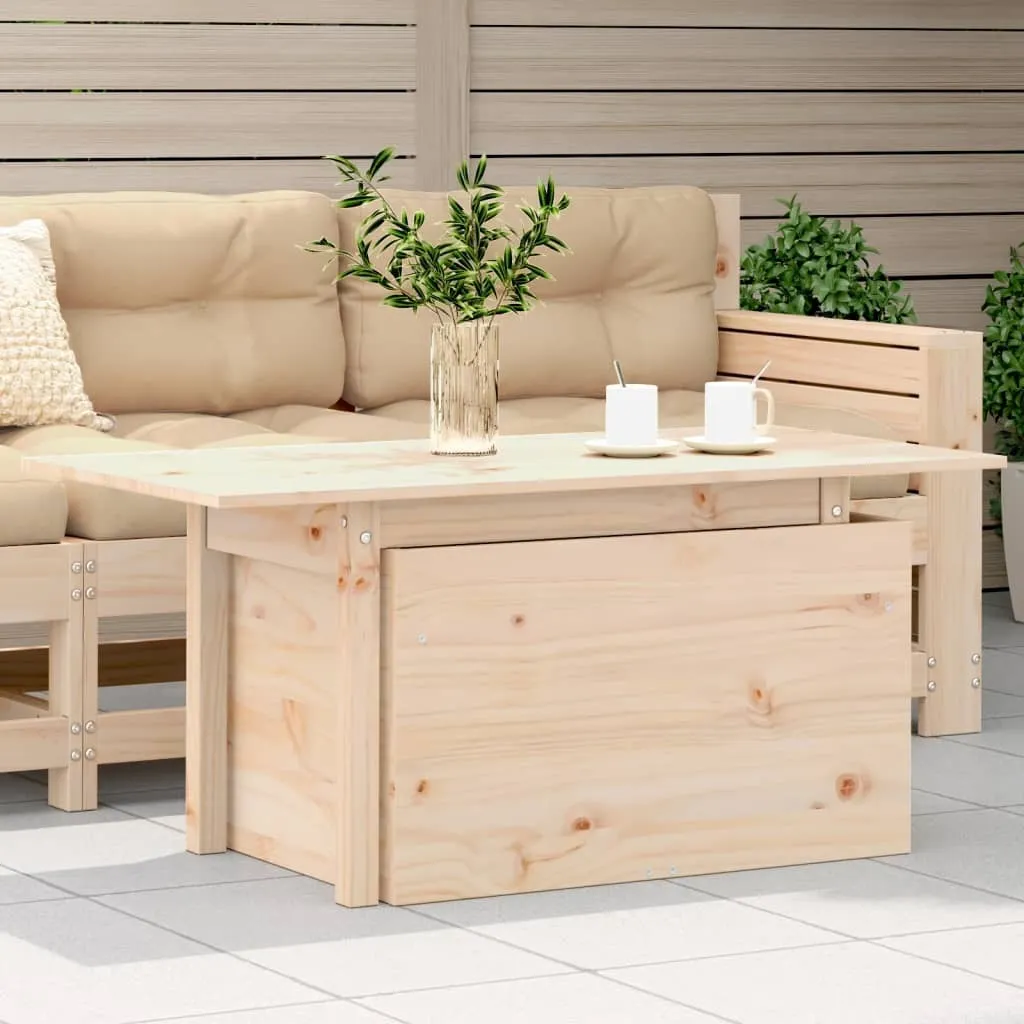Table de Jardin Compacte 100x50 cm pour Repas en Extérieur en Pin Massif