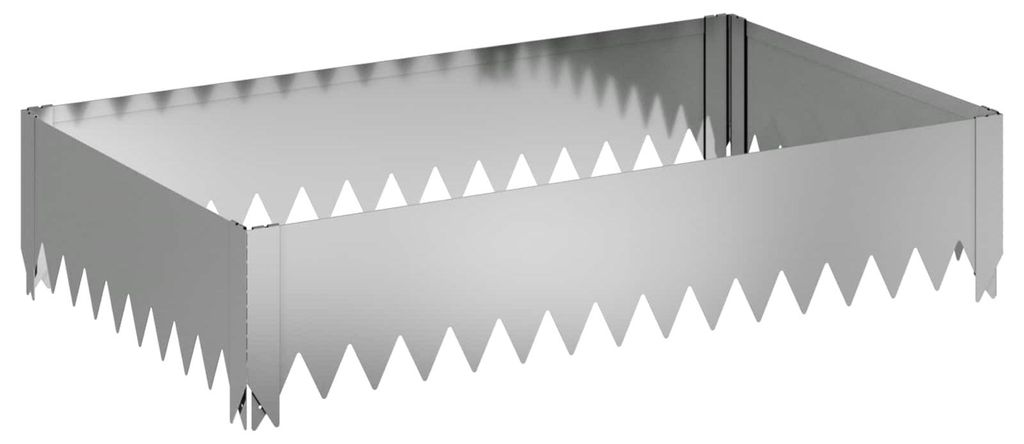 vidaXL Obramowanie trawnika 100 x 60 x 20 cm, stal, kolor Zdjęcie produktu 