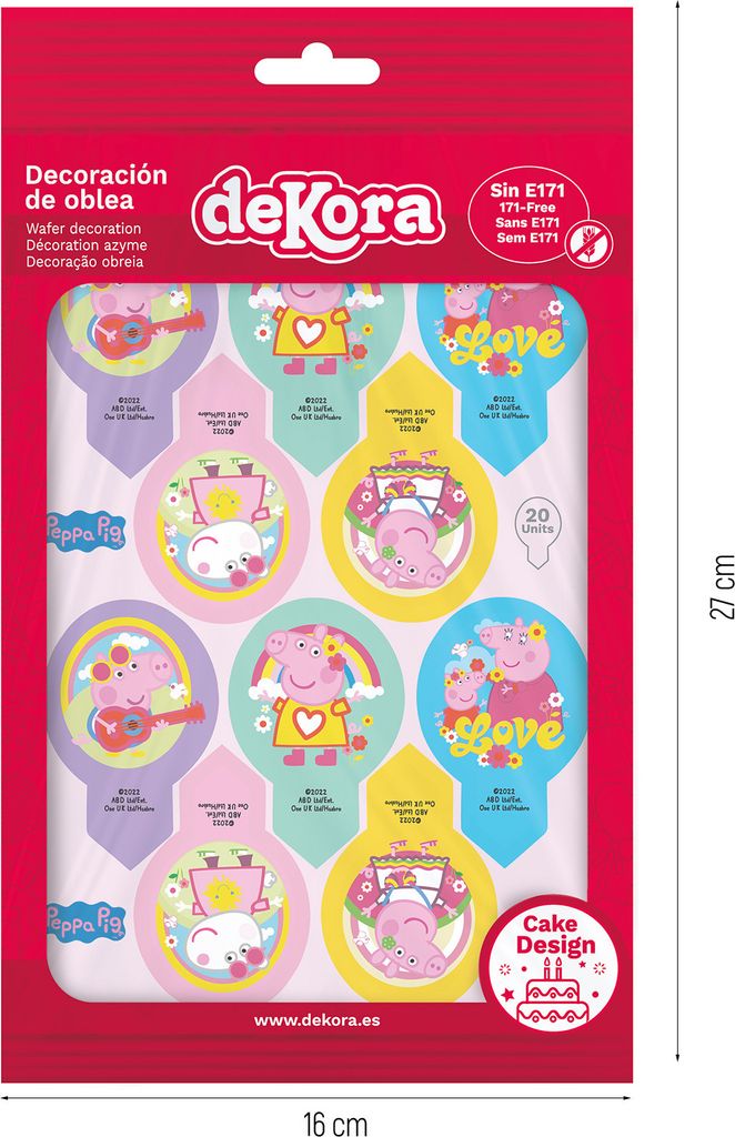 Peppa Pig Muffin Cupcake Aufstecker 10 Stk. - 6,5 x 4cm Produktbild 