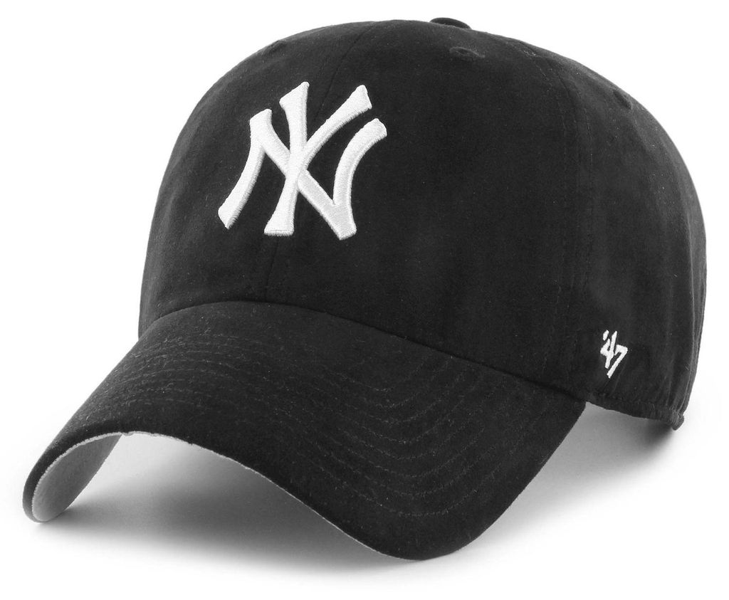 47 Brand Strapback Cap - SUEDE New York Yankees schwarz