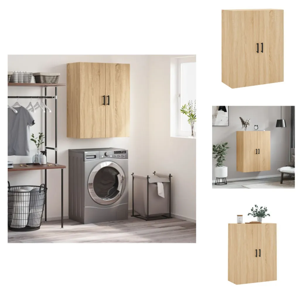 vidaXL Armadio a Muro Rovere Sonoma 69,5 cm | Credenza Pensile Casa