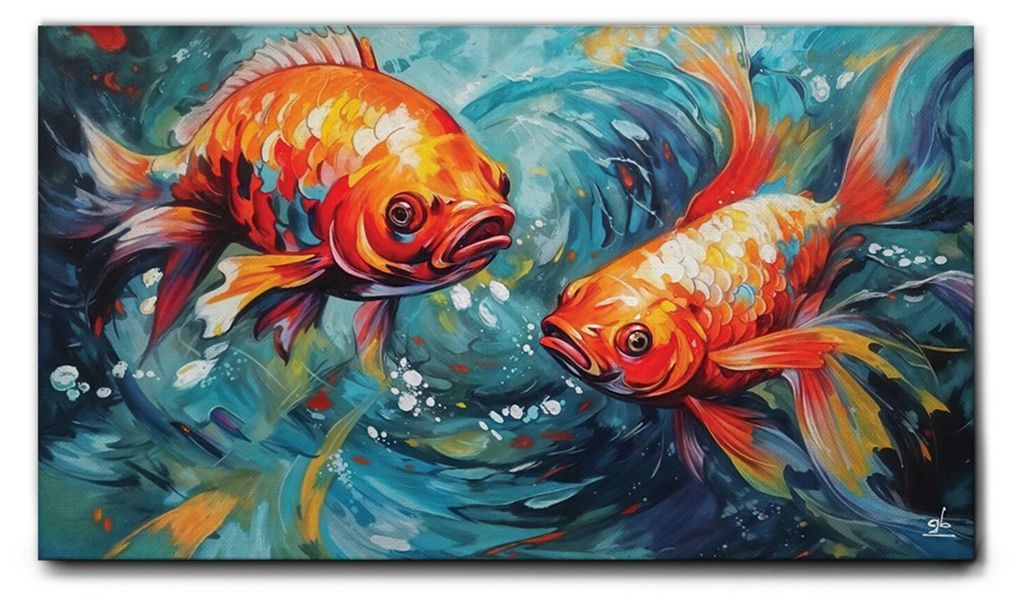Giallobus - 63 - Goldfisch - Giallobus - 35L x 20B cm - Bild - Leinwand mit Standardrahmen
