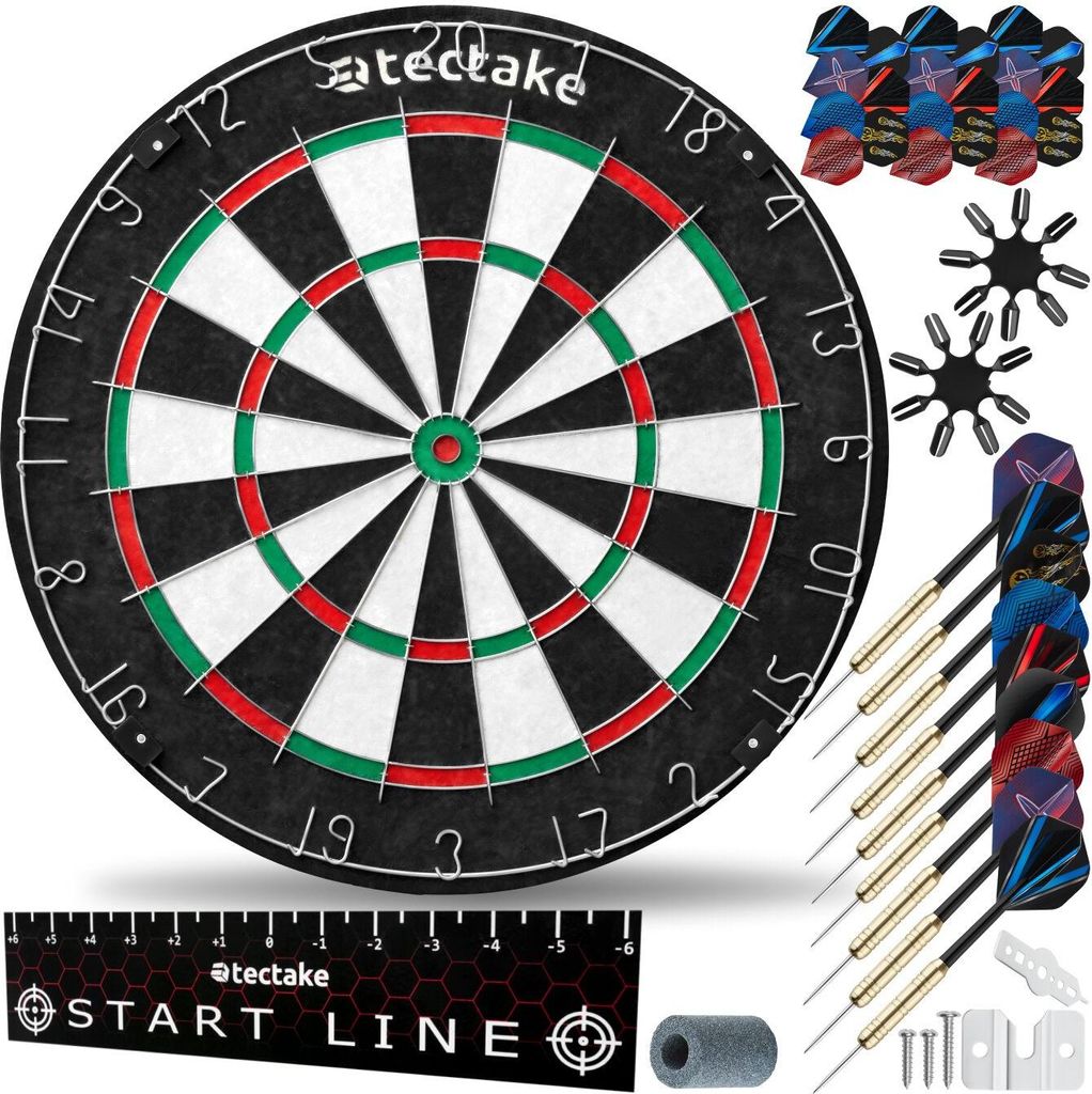 Dartscheibe Bully mit 9 Pfeilen, 21 Flights und Zubehör - Produktbild 