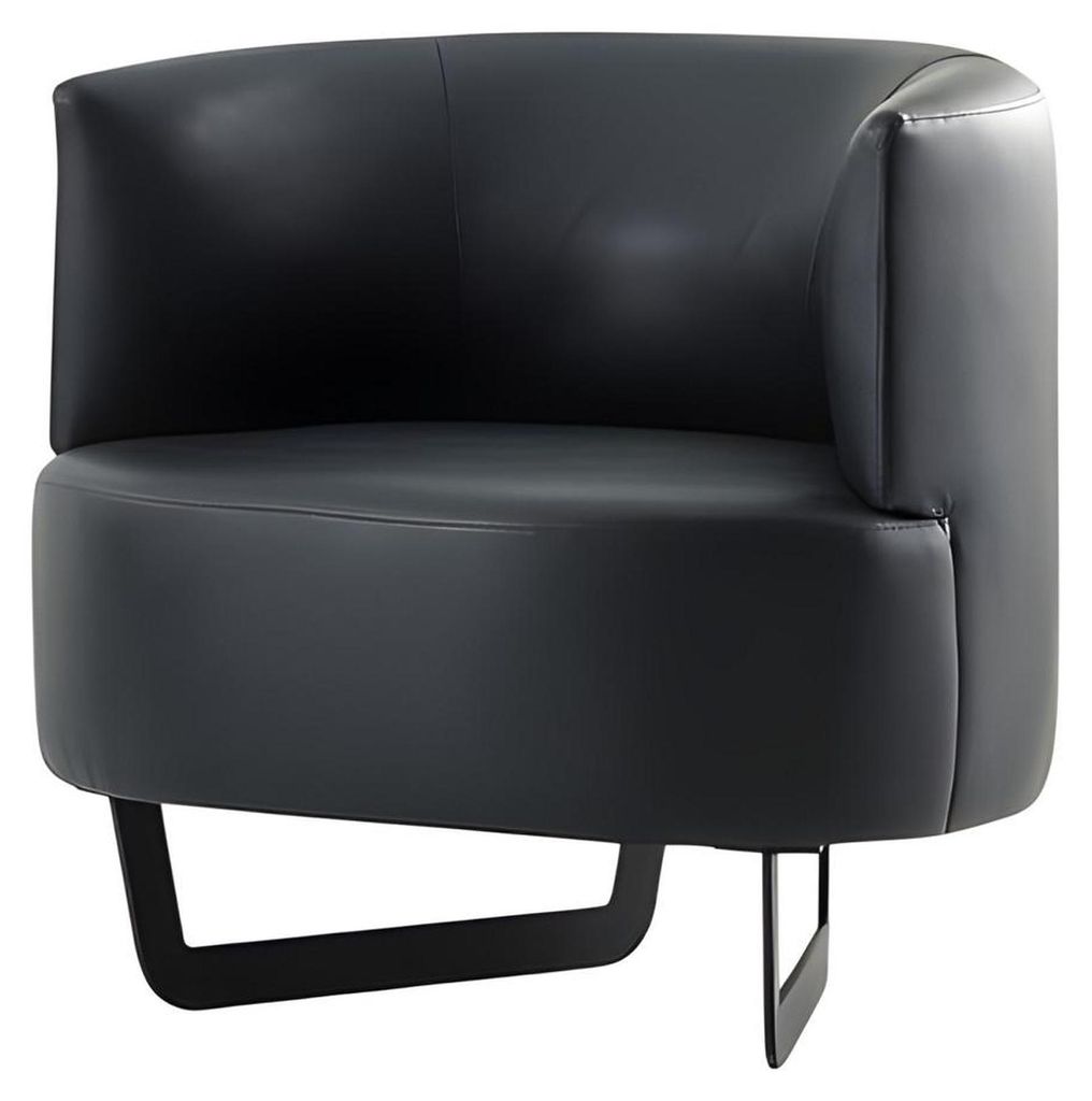Schwarze Büro-Sitzmöbel Designer 3-Sitzer Couch 2x Polstersessel