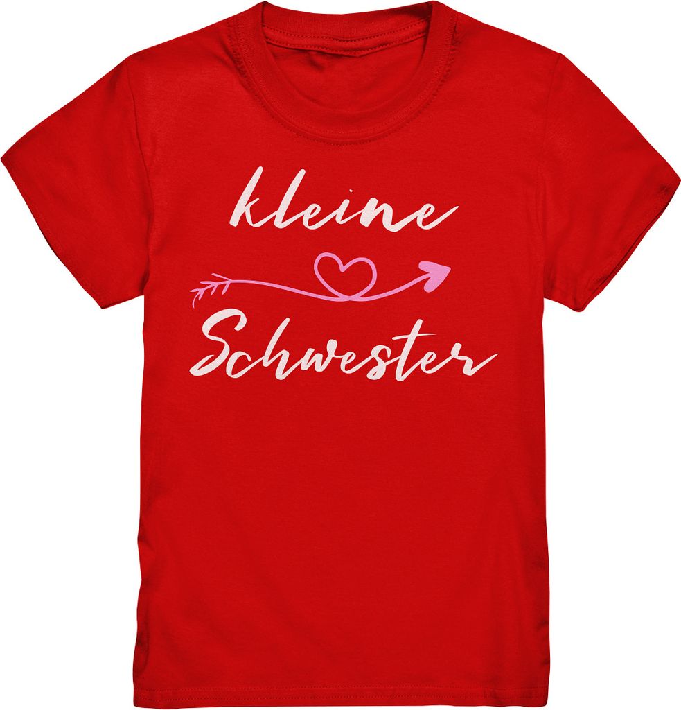 Kleine Schwester T-Shirt Herz Kleine Schwester Geschenk – Produktbild 