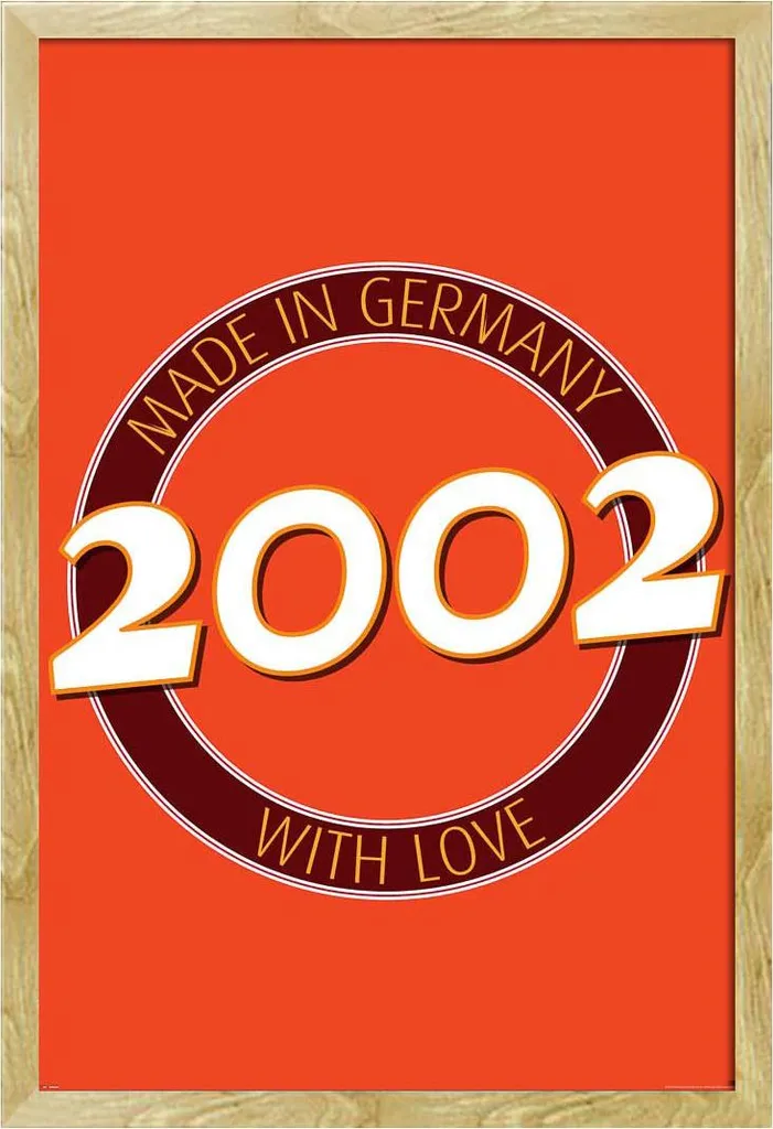Poster Anniversaire 2002 Shinsuke avec Cadre en Hêtre Maxi MDF