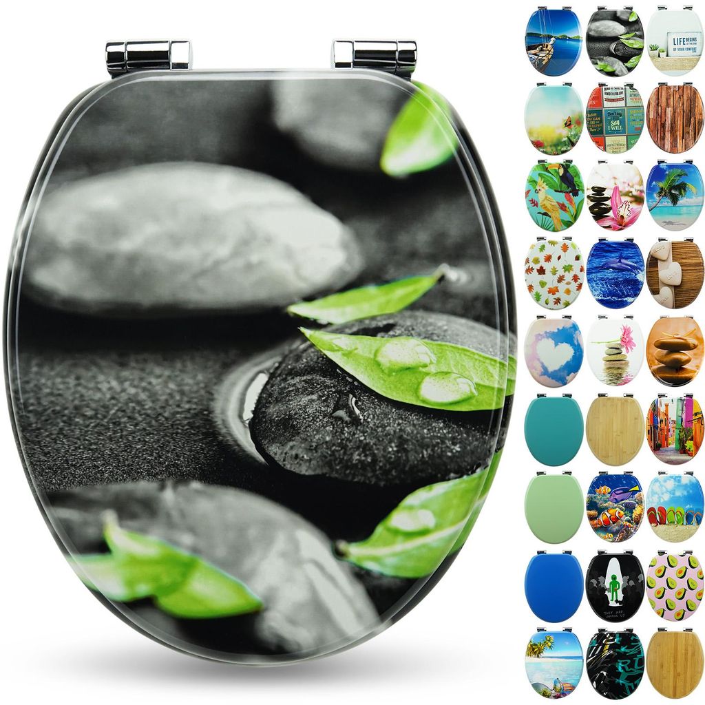 Sanfino® Premium WC Sitz "Rocks" hochwertiger Produktbild 