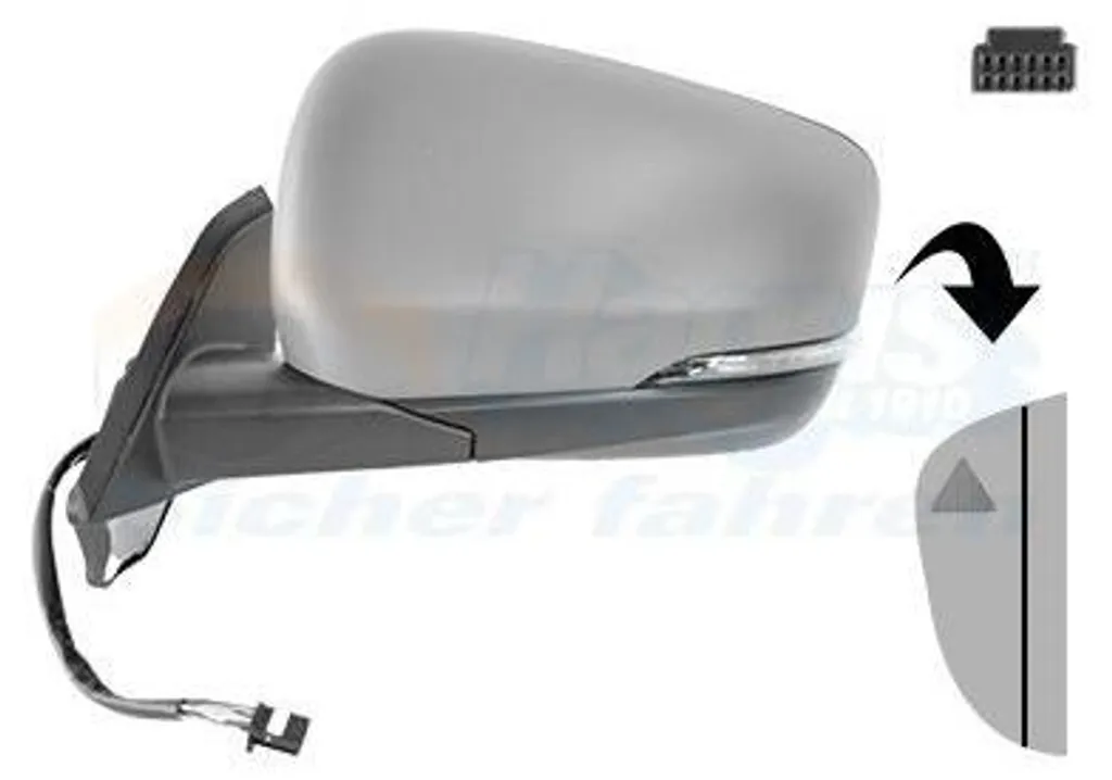 Rétroviseur extérieur chauffant pour fourgonnette Mercedes Citan II 420