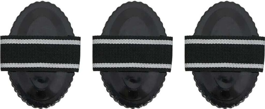 "WINTER SALE"Striegel für Pferde 3 Stk. Schwarz Stahl NEU583639 - Striegel