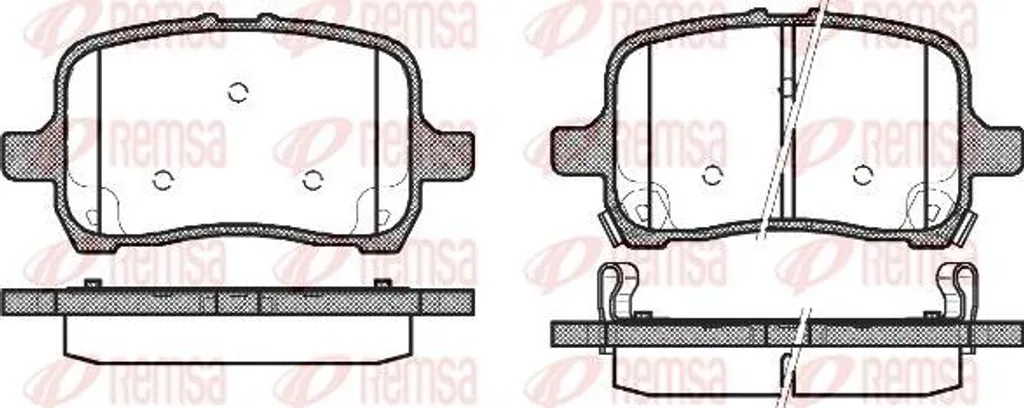 Plaquettes de frein REMSA 1089.22 pour HHR et GT Cabrio OE 22705327