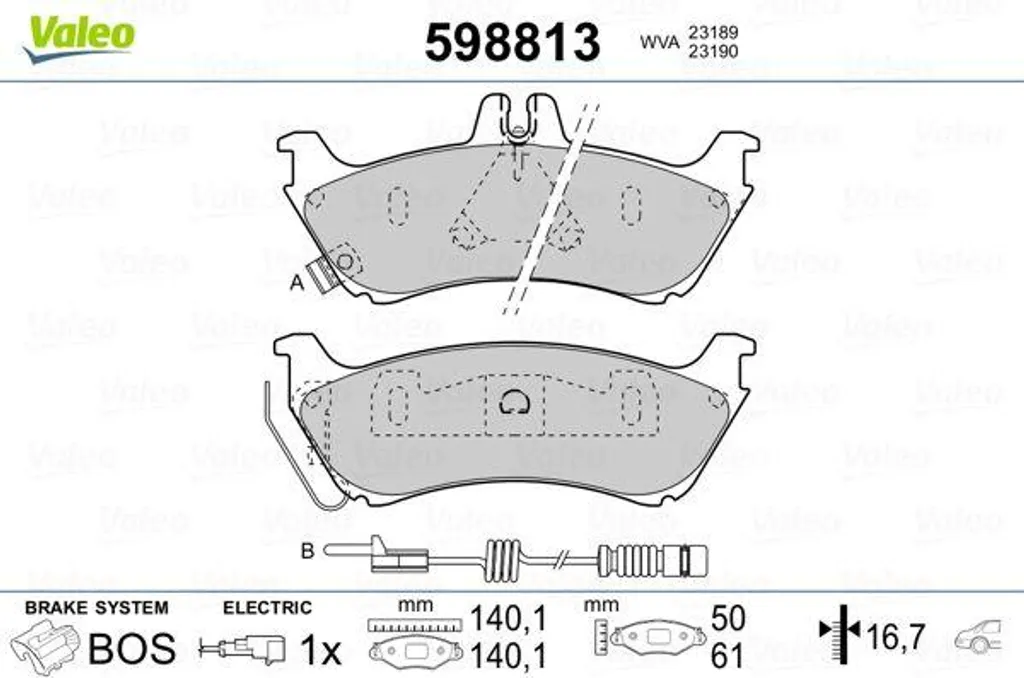 Plaquettes de frein Mercedes Classe M : freinage sûr pour VALEO 598813