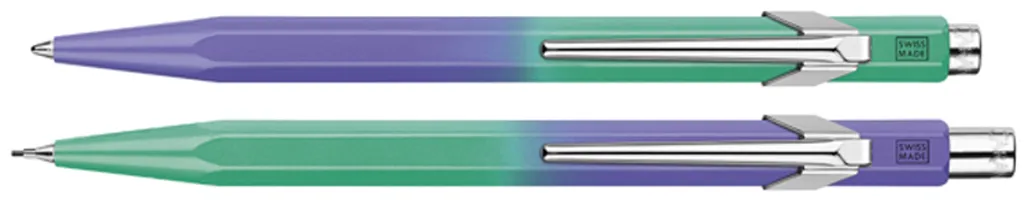 Set d'écriture BOREALIS Caran d'Ache 8490703 bicolore vert et violet
