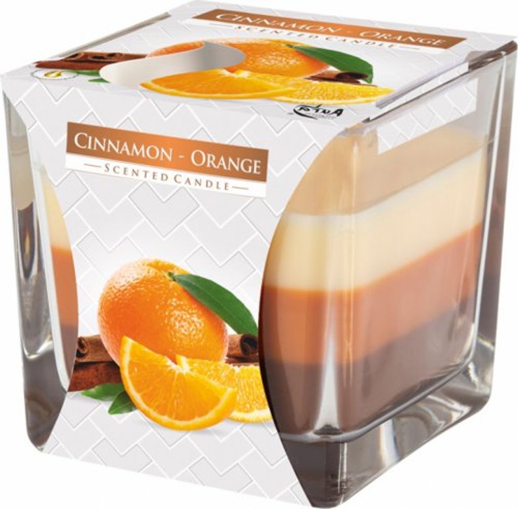 BISPOL Aura 32H bougie parfumée en verre CINAMON-ORANGE Image du produit 